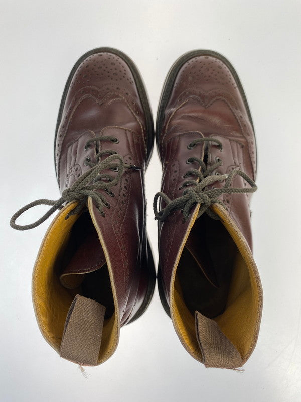 【中古品】【メンズ】 Tricker's トリッカーズ TRICKERS M2508 MALTON ウィングチップ カントリーブーツ メンズ 靴 シューズ フルブローグ 164-251218-em-18-min サイズ：8 1/2 カラー：ラディッシュ ブラウン 万代Net店