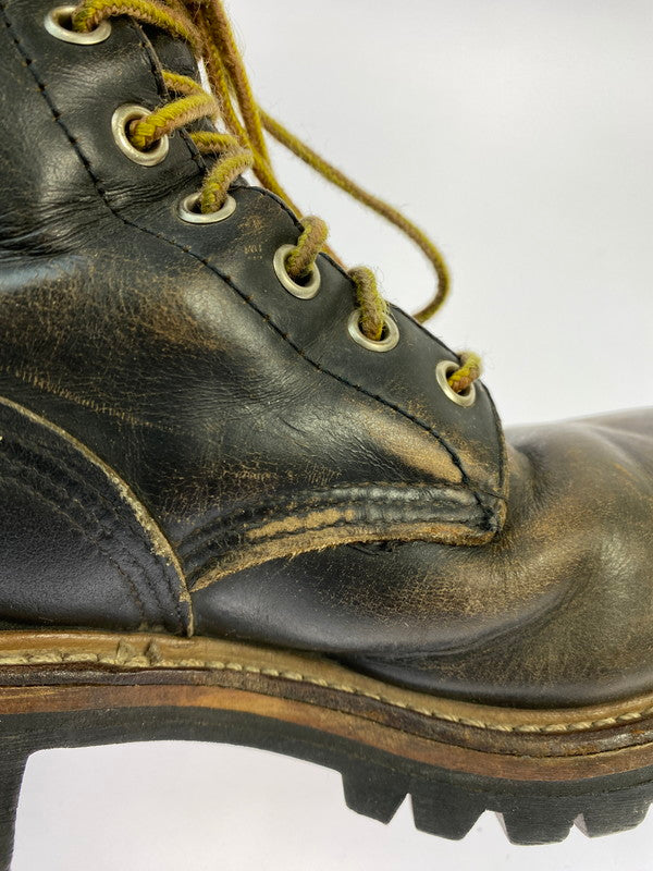 【現状渡し品】【メンズ】 RED WING レッドウィング 2218 LOGGER BOOT 90'S ロガーブーツ 90年代 メンズ 靴 ブーツ シューズ 164-251218-em-16-min サイズ：8 カラー：ダークブラウン 万代Net店