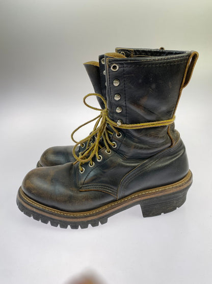 【現状渡し品】【メンズ】 RED WING レッドウィング 2218 LOGGER BOOT 90'S ロガーブーツ 90年代 メンズ 靴 ブーツ シューズ 164-251218-em-16-min サイズ：8 カラー：ダークブラウン 万代Net店