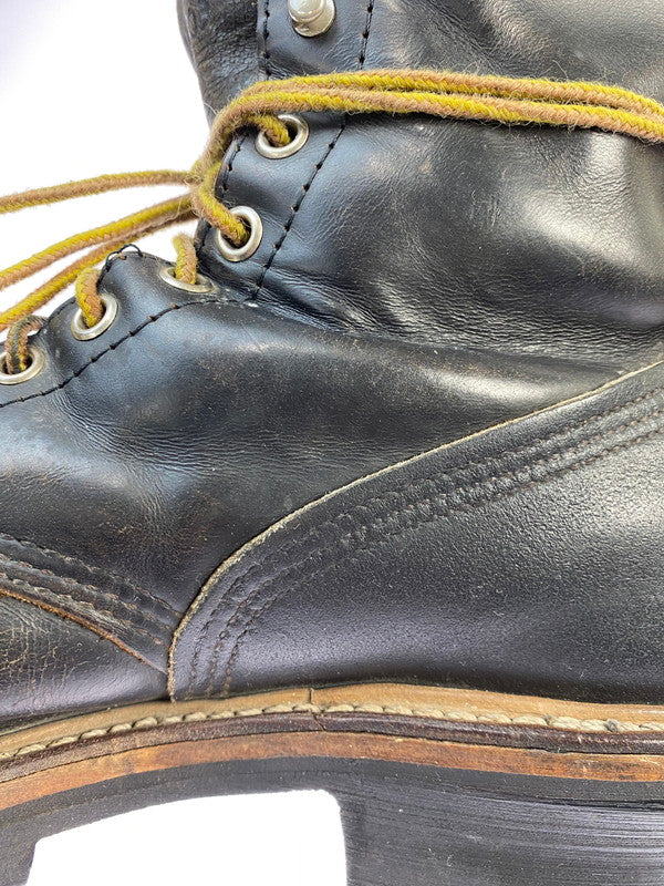 【現状渡し品】【メンズ】 RED WING レッドウィング 2218 LOGGER BOOT 90'S ロガーブーツ 90年代 メンズ 靴 ブーツ シューズ 164-251218-em-16-min サイズ：8 カラー：ダークブラウン 万代Net店