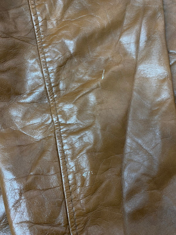 【現状渡し品】【メンズ】 SEARS シアーズ LEATHER COAT THE LEATHER SHOP 70S レザー コート 70年代 ザ レザー ショップ メンズ アウター シングル ライナー付 ヴィンテージ 146-251214-em-17-min サイズ：44Tall カラー：ブラウン 万代Net店