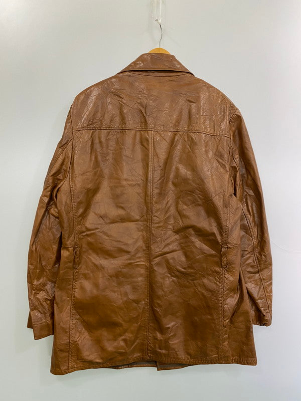 【現状渡し品】【メンズ】 SEARS シアーズ LEATHER COAT THE LEATHER SHOP 70S レザー コート 70年代 ザ レザー ショップ メンズ アウター シングル ライナー付 ヴィンテージ 146-251214-em-17-min サイズ：44Tall カラー：ブラウン 万代Net店
