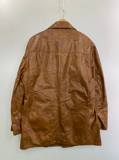 【現状渡し品】【メンズ】 SEARS シアーズ LEATHER COAT THE LEATHER SHOP 70S レザー コート 70年代 ザ レザー ショップ メンズ アウター シングル ライナー付 ヴィンテージ 146-251214-em-17-min サイズ：44Tall カラー：ブラウン 万代Net店
