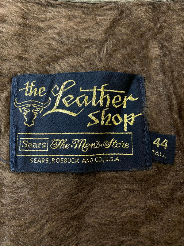 【現状渡し品】【メンズ】 SEARS シアーズ LEATHER COAT THE LEATHER SHOP 70S レザー コート 70年代 ザ レザー ショップ メンズ アウター シングル ライナー付 ヴィンテージ 146-251214-em-17-min サイズ：44Tall カラー：ブラウン 万代Net店