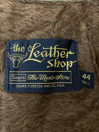 【現状渡し品】【メンズ】 SEARS シアーズ LEATHER COAT THE LEATHER SHOP 70S レザー コート 70年代 ザ レザー ショップ メンズ アウター シングル ライナー付 ヴィンテージ 146-251214-em-17-min サイズ：44Tall カラー：ブラウン 万代Net店