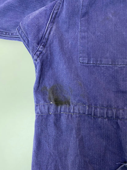 【現状渡し品】【メンズ】 フランス軍 60'S ヘリンボーン オールインワン ユーロ ヴィンテージ つなぎ メンズ 146-251214-em-12-min カラー：パープル 万代Net店