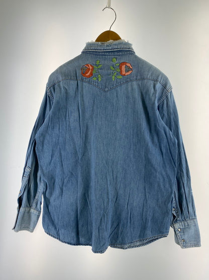 【現状渡し品】【メンズ】 RANCHCRAFT ランチクラフト 70'S DENIM SHIRT デニムシャツ 70年代 メンズ トップス 花刺繍 146-251214-em-41-min カラー：インディゴブルー 万代Net店