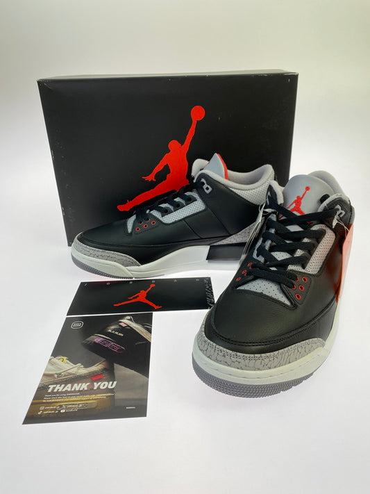 【未使用品】【メンズ】 NIKE ナイキ AIR JORDAN 3 RETRO BLACK CEMENT (2024) DN3707-010 エアジョーダン 3 レトロ ブラックセメント スニーカー 靴 160-251213-kk-05-min カラー：BLACK/FIRE RED-CEMENT GREY 万代Net店