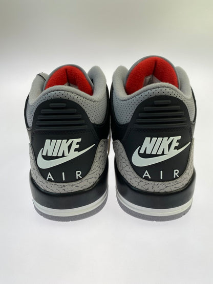 【未使用品】【メンズ】 NIKE ナイキ AIR JORDAN 3 RETRO BLACK CEMENT (2024) DN3707-010 エアジョーダン 3 レトロ ブラックセメント スニーカー 靴 160-251213-kk-05-min カラー：BLACK/FIRE RED-CEMENT GREY 万代Net店