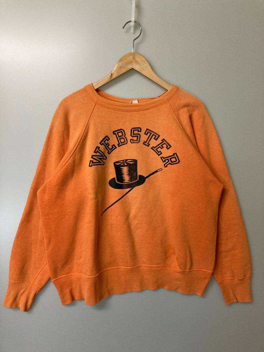 【現状渡し品】【メンズ】 Champion チャンピオン COLLEGE SWEATSHIRT 60'S カレッジ プリント スウェット シャツ 60年代 トレーナー ヴィンテージ 146-251214-em-48-min サイズ：L カラー：オレンジ 万代Net店