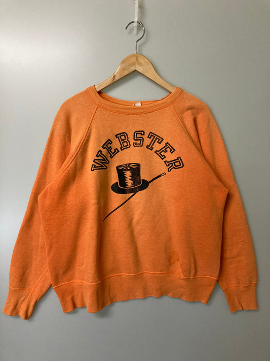 【現状渡し品】【メンズ】 Champion チャンピオン COLLEGE SWEATSHIRT 60'S カレッジ プリント スウェット シャツ 60年代 トレーナー ヴィンテージ 146-251214-em-48-min サイズ：L カラー：オレンジ 万代Net店