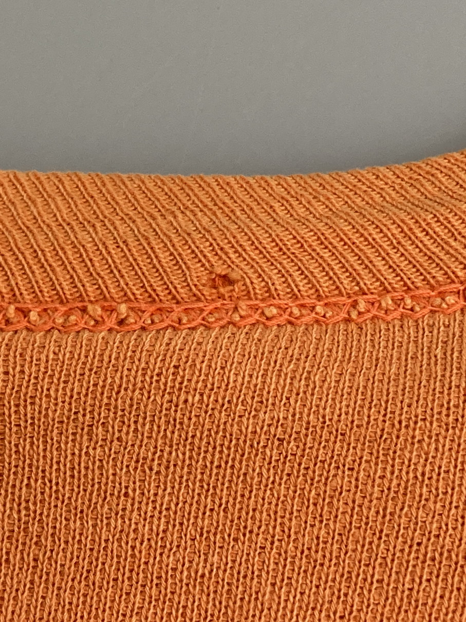 【現状渡し品】【メンズ】 Champion チャンピオン COLLEGE SWEATSHIRT 60'S カレッジ プリント スウェット シャツ 60年代 トレーナー ヴィンテージ 146-251214-em-48-min サイズ：L カラー：オレンジ 万代Net店