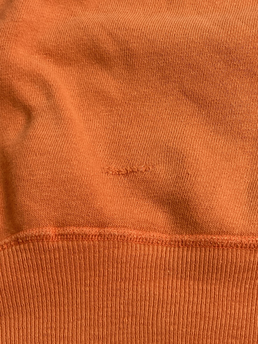 【現状渡し品】【メンズ】 Champion チャンピオン COLLEGE SWEATSHIRT 60'S カレッジ プリント スウェット シャツ 60年代 トレーナー ヴィンテージ 146-251214-em-48-min サイズ：L カラー：オレンジ 万代Net店