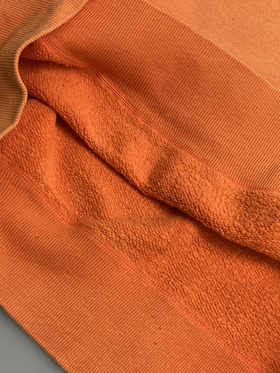 【現状渡し品】【メンズ】 Champion チャンピオン COLLEGE SWEATSHIRT 60'S カレッジ プリント スウェット シャツ 60年代 トレーナー ヴィンテージ 146-251214-em-48-min サイズ：L カラー：オレンジ 万代Net店