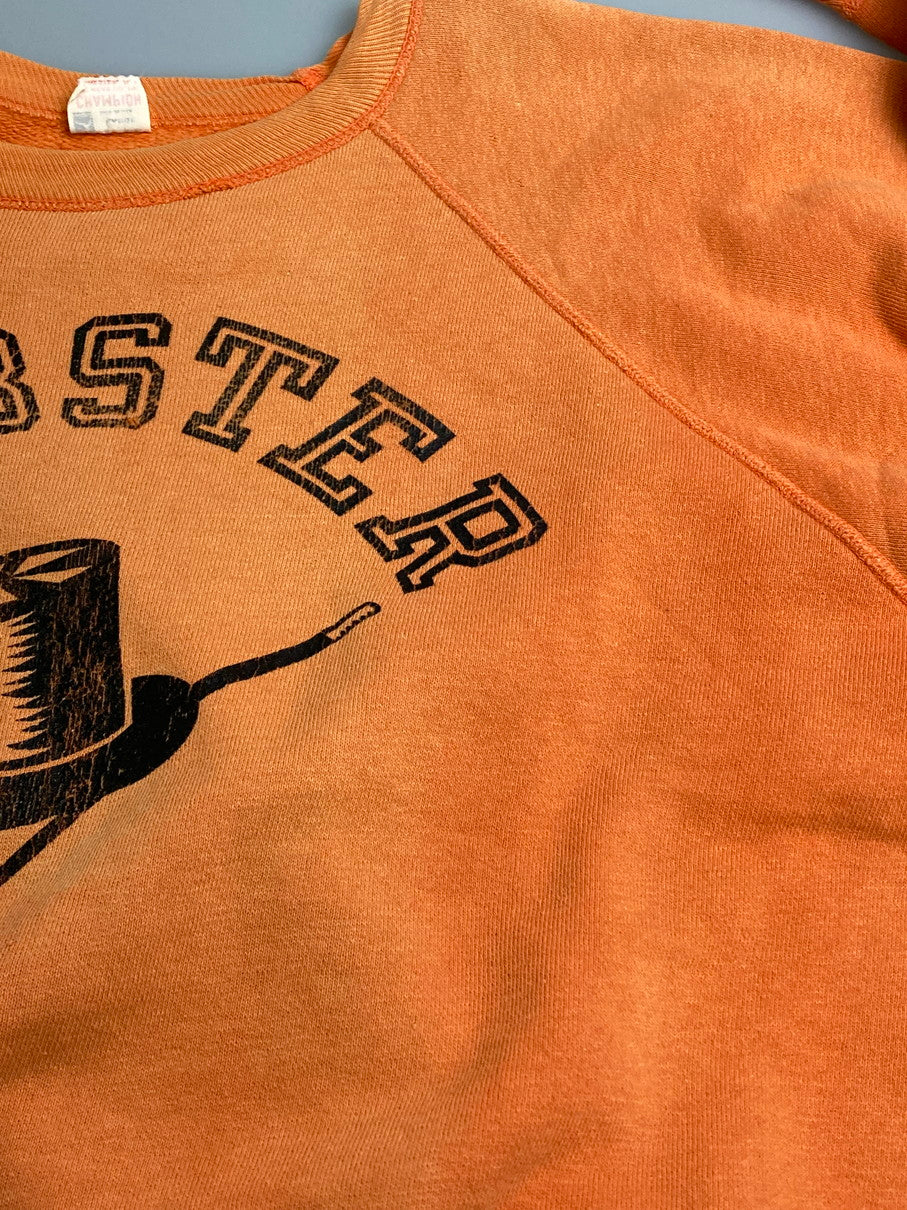 【現状渡し品】【メンズ】 Champion チャンピオン COLLEGE SWEATSHIRT 60'S カレッジ プリント スウェット シャツ 60年代 トレーナー ヴィンテージ 146-251214-em-48-min サイズ：L カラー：オレンジ 万代Net店