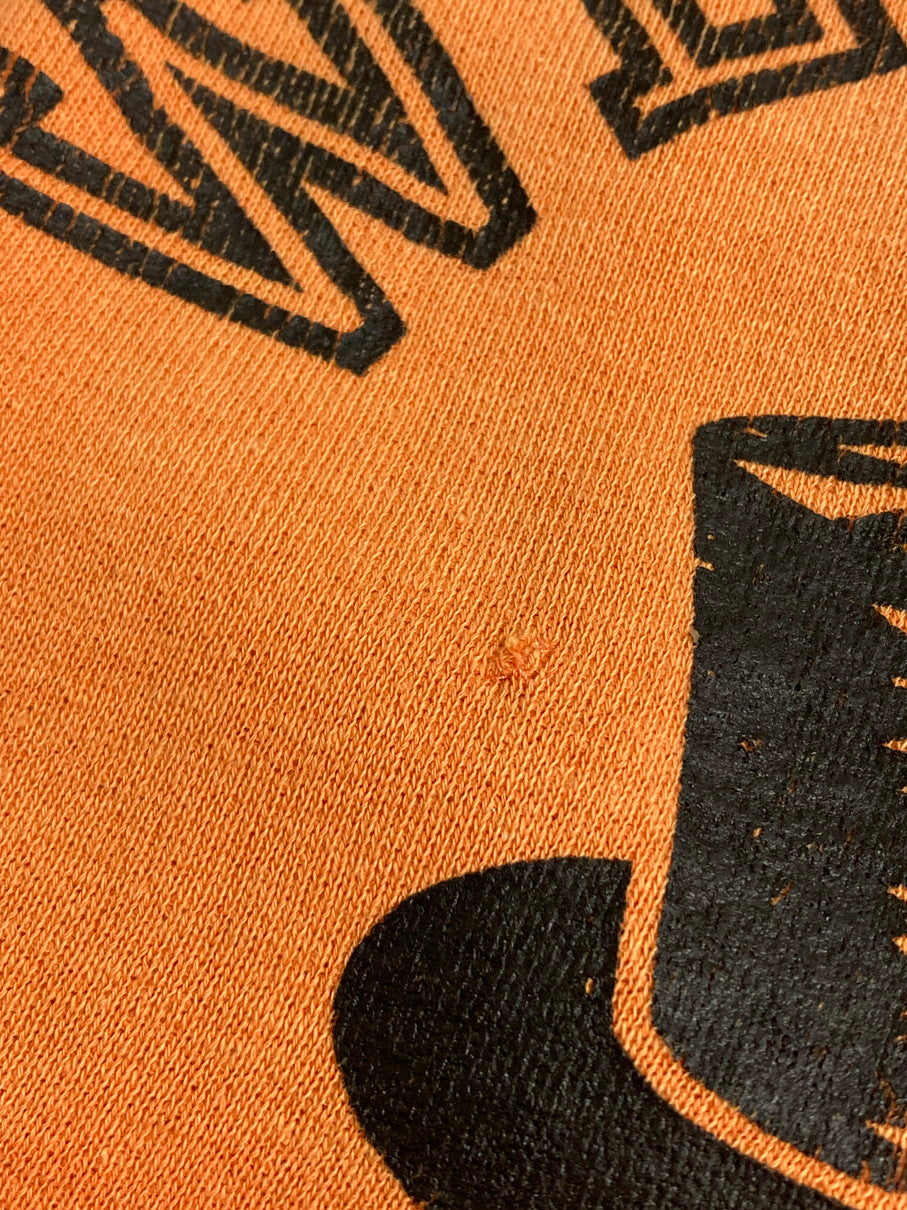 【現状渡し品】【メンズ】 Champion チャンピオン COLLEGE SWEATSHIRT 60'S カレッジ プリント スウェット シャツ 60年代 トレーナー ヴィンテージ 146-251214-em-48-min サイズ：L カラー：オレンジ 万代Net店