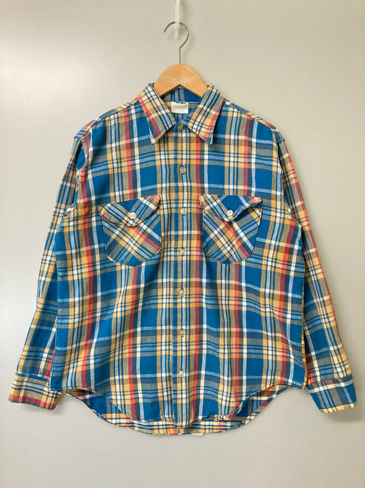 【中古品】【メンズ】 OSHKOSH オシュコシュ FLANNEL SHIRT 70'S フランネルシャツ メンズ トップス 70年代 ヴィンテージ 146-251214-em-46-min カラー：マルチカラー（チェック柄） 万代Net店