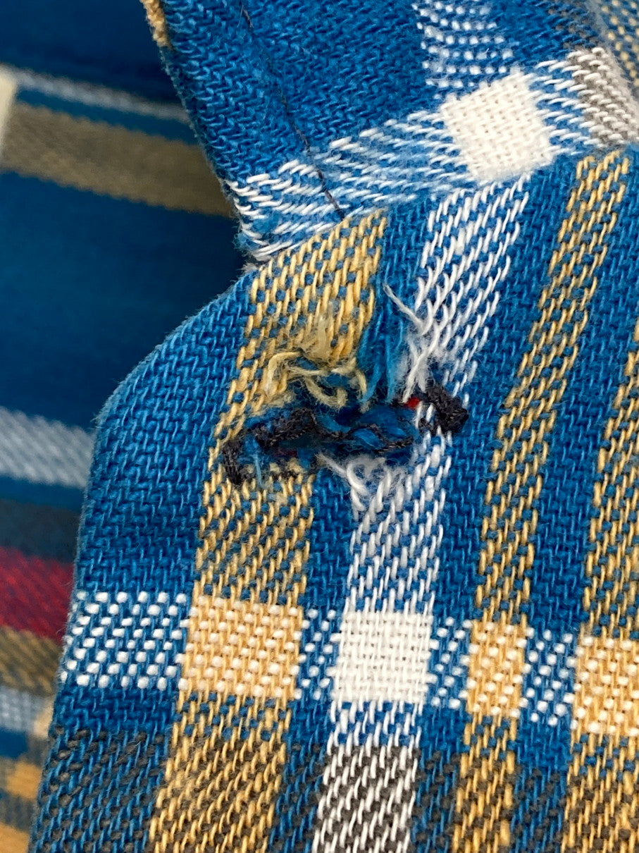 【中古品】【メンズ】 OSHKOSH オシュコシュ FLANNEL SHIRT 70'S フランネルシャツ メンズ トップス 70年代 ヴィンテージ 146-251214-em-46-min カラー：マルチカラー（チェック柄） 万代Net店