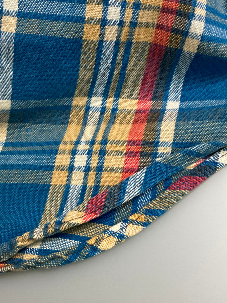 【中古品】【メンズ】 OSHKOSH オシュコシュ FLANNEL SHIRT 70'S フランネルシャツ メンズ トップス 70年代 ヴィンテージ 146-251214-em-46-min カラー：マルチカラー（チェック柄） 万代Net店