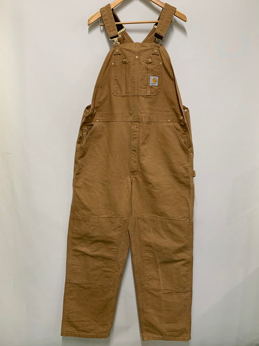 【中古品】【メンズ】 Carhartt カーハート ダブルニー オーバーオール R01 BRN オールインワン ツナギ サロペット 157-251216-em-45-min サイズ：44×34 カラー：ブラウン 万代Net店