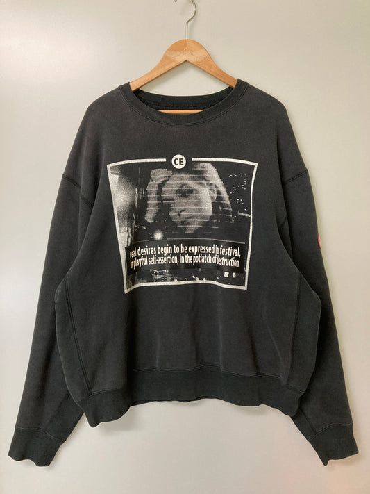 【中古品】【メンズ】 C.E CAVEMPT シーイー キャブエンプト GRAPHIC SWEATSHIRT グラフィック スウェット シャツ メンズ トップス トレーナー 142-251214-em-45-min サイズ：L カラー：ブラック 万代Net店