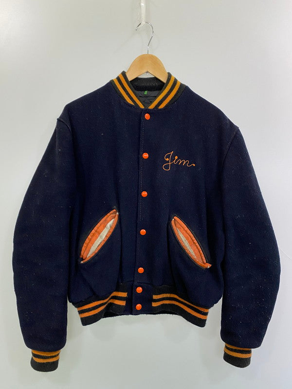 【現状渡し品】【メンズ】 DELONG デロング WOOL VARSITY JACKET 70-80'S ウール バーシティー ジャケット メンズ アウター ブルゾン 146-251216-em-21-min カラー：ネイビー 万代Net店