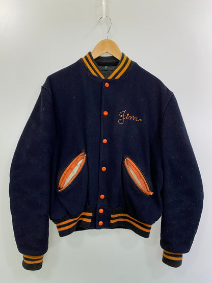 【現状渡し品】【メンズ】 DELONG デロング WOOL VARSITY JACKET 70-80'S ウール バーシティー ジャケット メンズ アウター ブルゾン 146-251216-em-21-min カラー：ネイビー 万代Net店