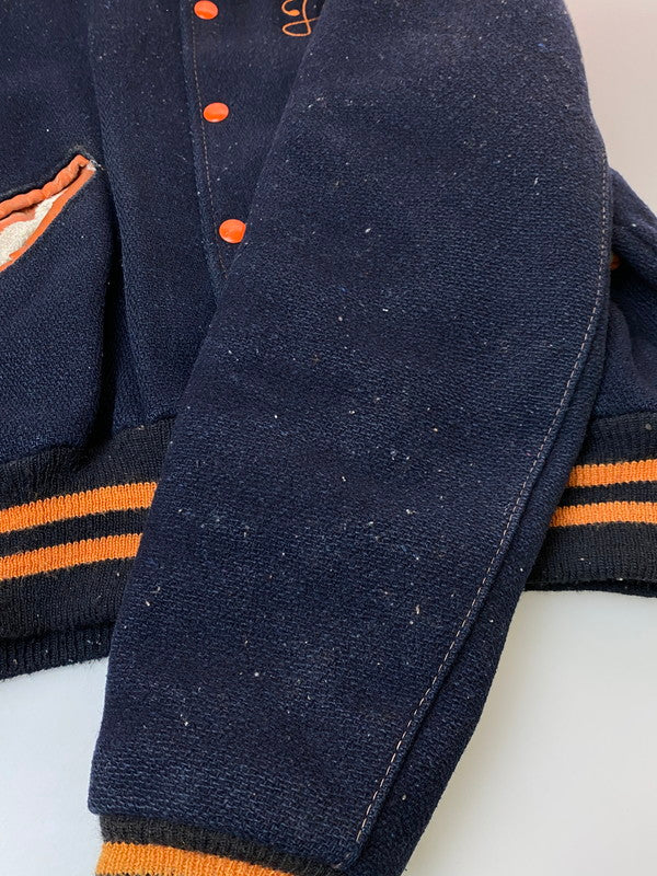 【現状渡し品】【メンズ】 DELONG デロング WOOL VARSITY JACKET 70-80'S ウール バーシティー ジャケット メンズ アウター ブルゾン 146-251216-em-21-min カラー：ネイビー 万代Net店