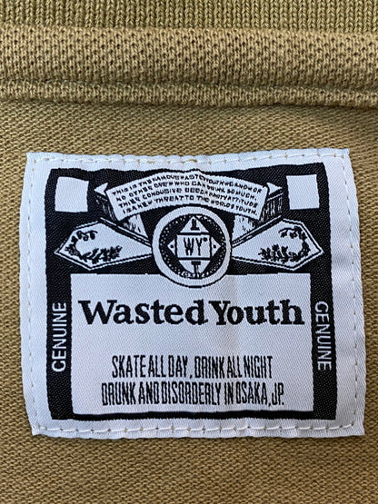 【中古品】【メンズ】 WASTED YOUTH ウェイステッドユース LOGO S S POLO SHIRT ロゴ 半袖 ポロシャツ メンズ トップス 142-251216-em-24-min サイズ：L カラー：ライトモスグリーン 万代Net店