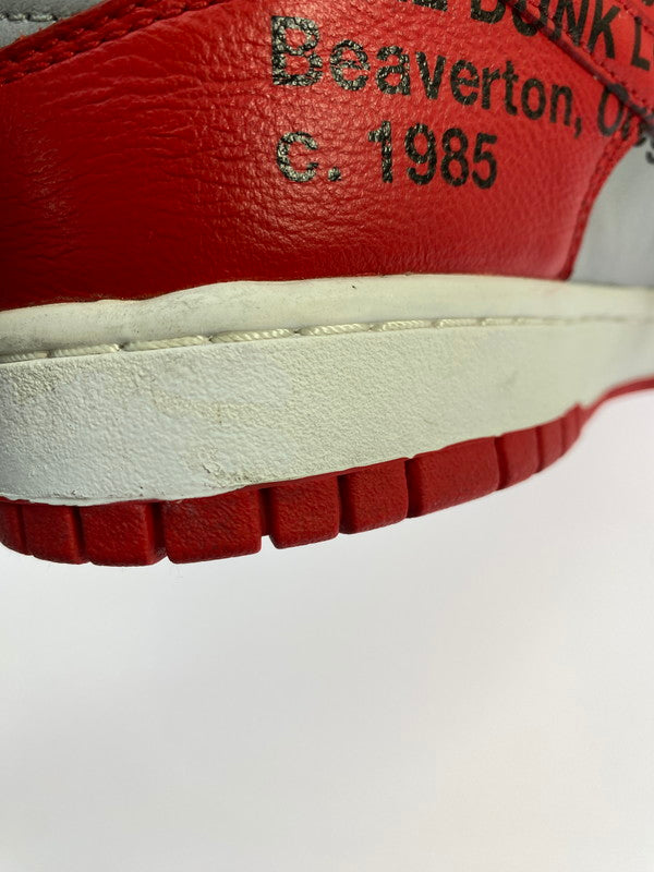 【中古品】【メンズ】 NIKE ナイキ × OFF-WHITE オフホワイト DUNK LOW UNIVERSITY RED WOLF GREY CT0856 600 ダンク ロー スニーカー メンズ シューズ 靴 160-251218-em-02-min サイズ：28.5cm カラー：UNIVERSITY RED / WOLF GREY 万代Net店