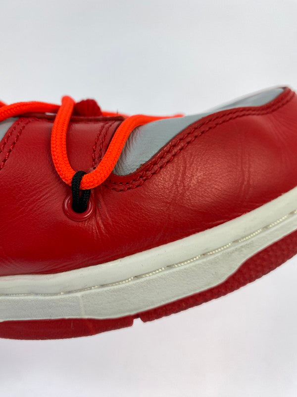 【中古品】【メンズ】 NIKE ナイキ × OFF-WHITE オフホワイト DUNK LOW UNIVERSITY RED WOLF GREY CT0856 600 ダンク ロー スニーカー メンズ シューズ 靴 160-251218-em-02-min サイズ：28.5cm カラー：UNIVERSITY RED / WOLF GREY 万代Net店