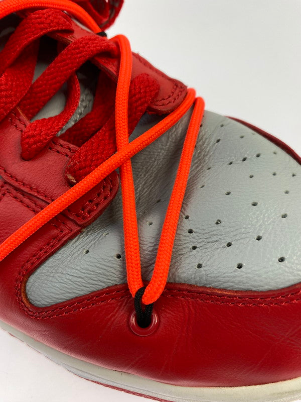 【中古品】【メンズ】 NIKE ナイキ × OFF-WHITE オフホワイト DUNK LOW UNIVERSITY RED WOLF GREY CT0856 600 ダンク ロー スニーカー メンズ シューズ 靴 160-251218-em-02-min サイズ：28.5cm カラー：UNIVERSITY RED / WOLF GREY 万代Net店