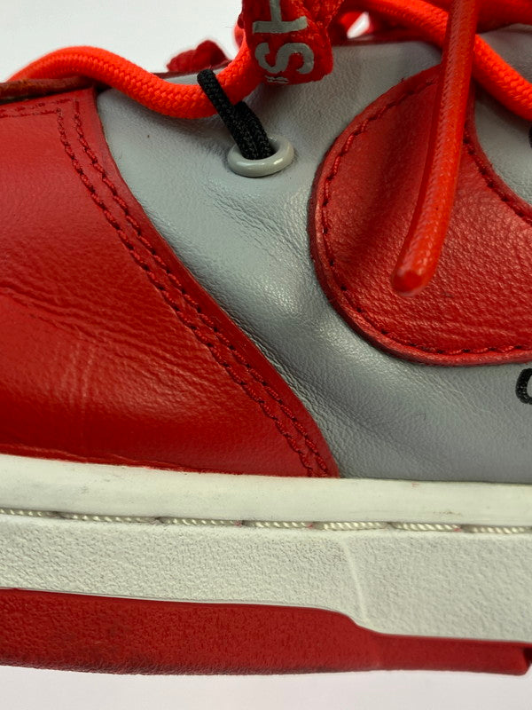 【中古品】【メンズ】 NIKE ナイキ × OFF-WHITE オフホワイト DUNK LOW UNIVERSITY RED WOLF GREY CT0856 600 ダンク ロー スニーカー メンズ シューズ 靴 160-251218-em-02-min サイズ：28.5cm カラー：UNIVERSITY RED / WOLF GREY 万代Net店