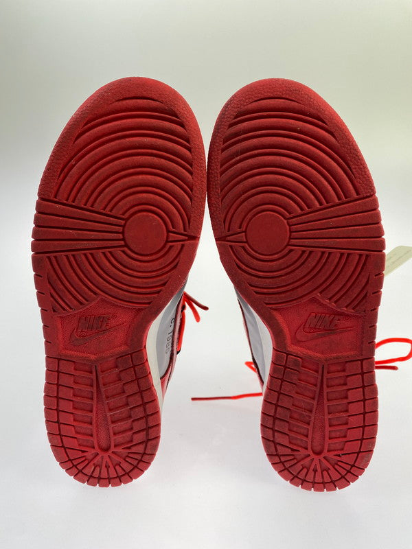 【中古品】【メンズ】 NIKE ナイキ × OFF-WHITE オフホワイト DUNK LOW UNIVERSITY RED WOLF GREY CT0856 600 ダンク ロー スニーカー メンズ シューズ 靴 160-251218-em-02-min サイズ：28.5cm カラー：UNIVERSITY RED / WOLF GREY 万代Net店