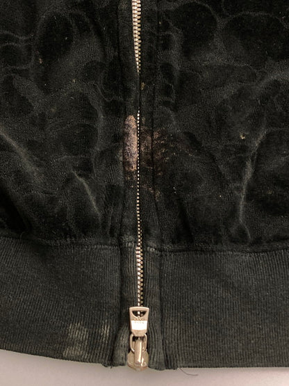 【中古品】【メンズ】 A BATHING APE アベイシングエイプ 2000年代 FULL ZIP JACQUARD HOODIE フルジップ ジャガード フーディ トップス 142-251216-jt-03-min サイズ：L カラー：ブラック 万代Net店