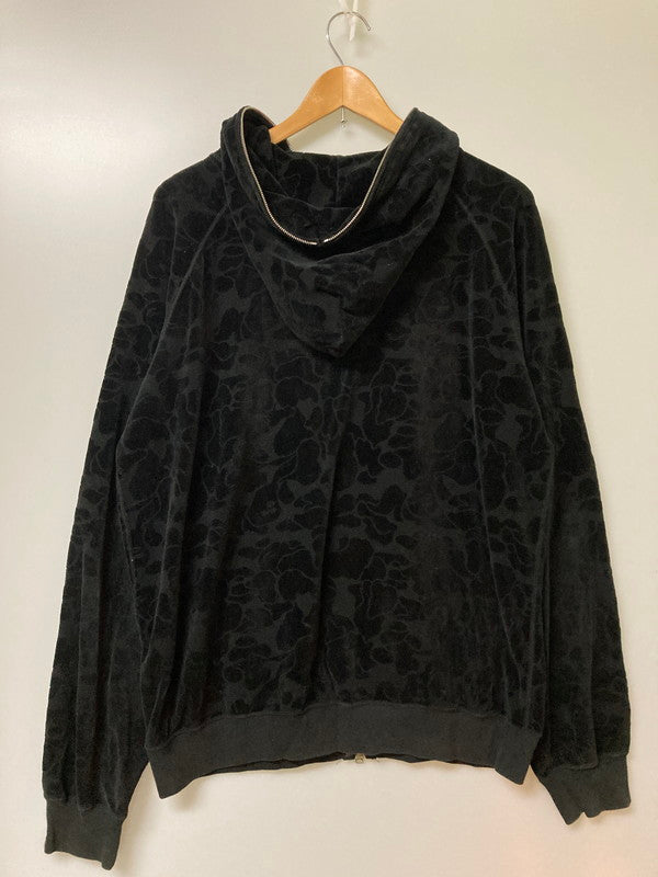 【中古品】【メンズ】 A BATHING APE アベイシングエイプ 2000年代 FULL ZIP JACQUARD HOODIE フルジップ ジャガード フーディ トップス 142-251216-jt-03-min サイズ：L カラー：ブラック 万代Net店