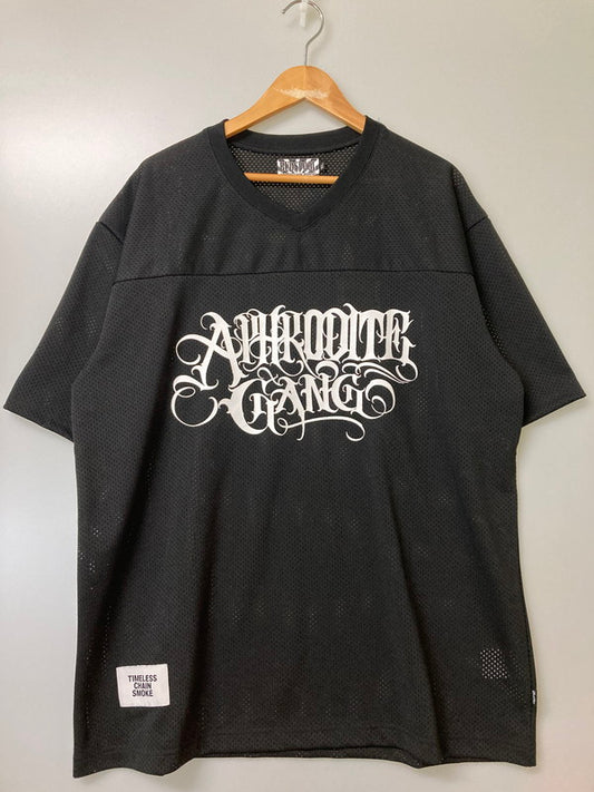 【中古品】【メンズ】 BUDSPOOL バッズプール CLASSIC LOGO MESH FOOTBALL S S TEE クラシック メッシュ フットボール 半袖Tシャツ トップス 142-251216-jt-04-min サイズ：XL カラー：ブラック 万代Net店