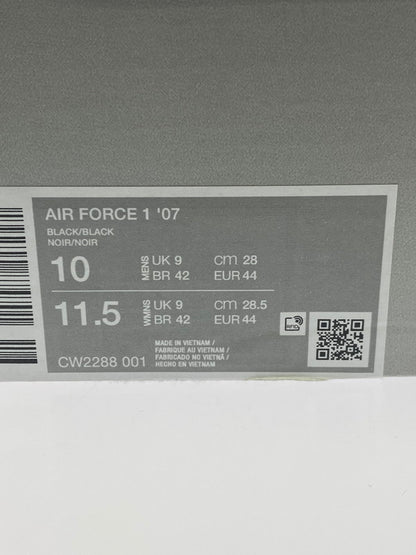【中古美品】【メンズ】 NIKE ナイキ AIR FORCE 1 LOW '07 BLACK BLACK CW2288-001 エア フォースワン ロー 07 スニーカー メンズ 靴 シューズ 160-251218-em-03-min サイズ：28.0cm カラー：ブラック 万代Net店