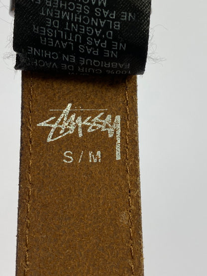 【中古品】【メンズ/レディース】 STUSSY ステューシー SS-LINK BUCKLE BELT SSリンク バックル ベルト レザーベルト 205-251223-em-09-min カラー：ブラウン 万代Net店