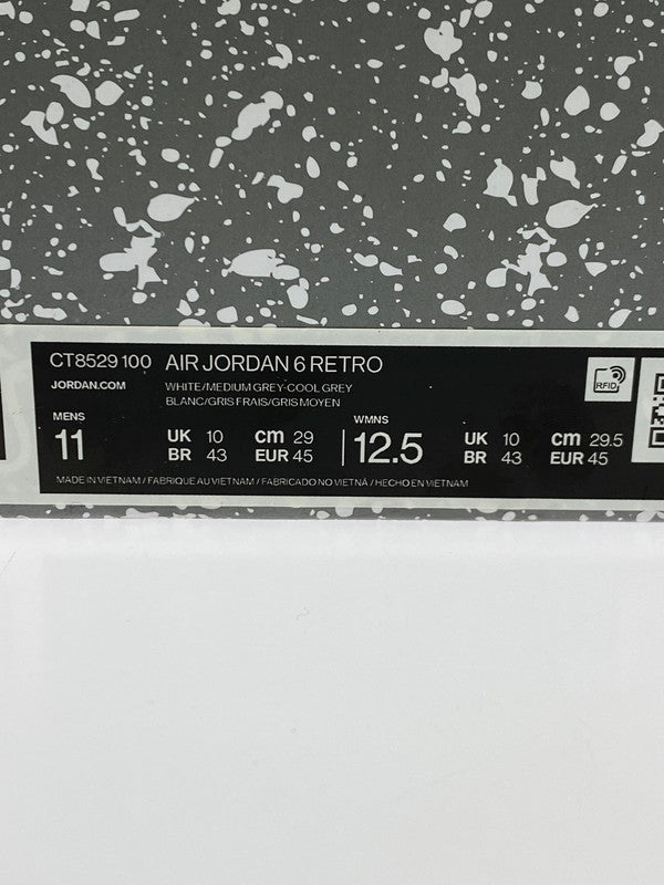 【中古美品】【メンズ】 NIKE ナイキ AIR JORDAN 6 CT8529-100 エア ジョーダン 6 メンズ スニーカー 靴 シューズ 160-251218-em-31-min サイズ：29.0cm カラー：COOL GREY 万代Net店