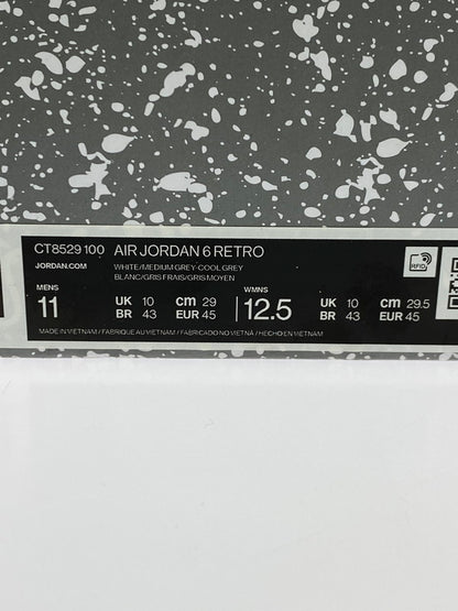 【中古美品】【メンズ】 NIKE ナイキ AIR JORDAN 6 CT8529-100 エア ジョーダン 6 メンズ スニーカー 靴 シューズ 160-251218-em-31-min サイズ：29.0cm カラー：COOL GREY 万代Net店