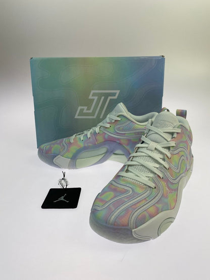 【中古美品】【メンズ】 NIKE ナイキ JORDAN TATUM 3 CNY PF HF3087-103 ジョーダン テイタム 3 ジェイソン テイタム メンズ スニーカー 靴 シューズ 160-251218-em-28-min サイズ：28.5cm カラー：summit white/barely green 万代Net店
