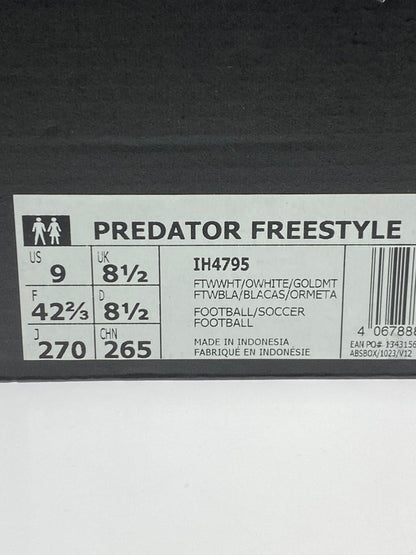 【中古美品】【メンズ】 adidas アディダス PREDATOR FREESTYLE SNEAKER IH4795 プレデター フリースタイル スニーカー メンズ シューズ 靴 161-251218-em-36-min サイズ：27.0cm カラー：オフホワイト 万代Net店