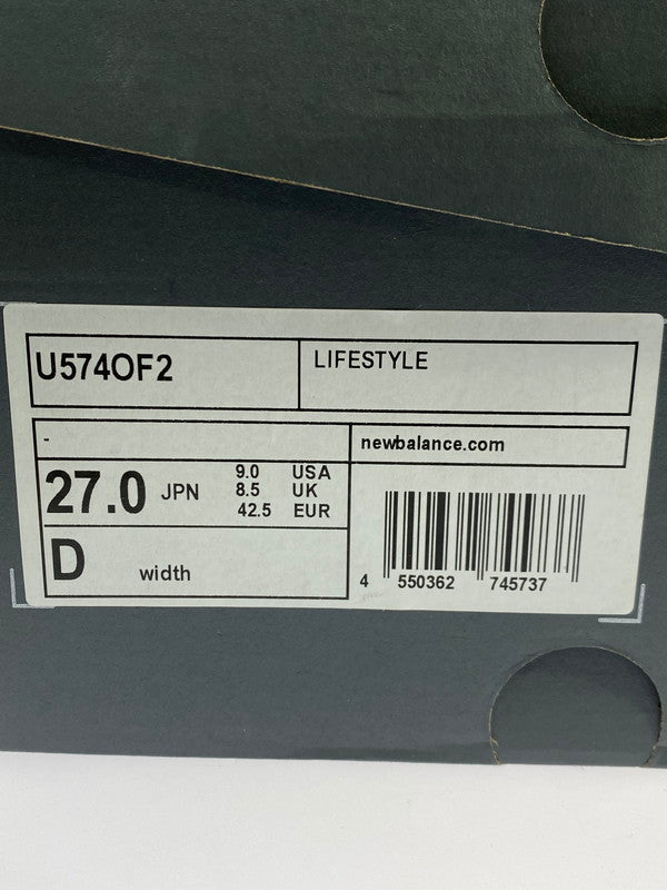 【中古美品】【メンズ】 NEW BALANCE ニューバランス U574OF2 スニーカー メンズ シューズ 靴 スエード メッシュアッパー 163-251218-em-40-min サイズ：27.0cm カラー：オフホワイト 万代Net店