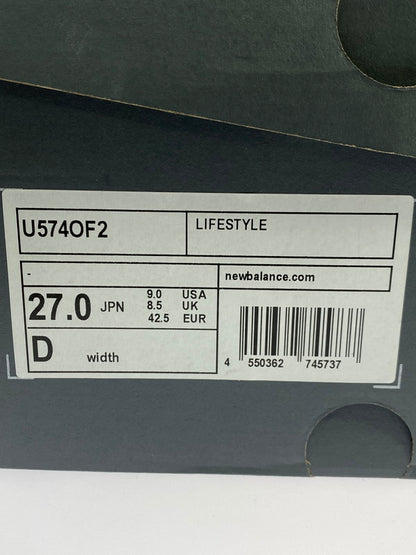 【中古美品】【メンズ】 NEW BALANCE ニューバランス U574OF2 スニーカー メンズ シューズ 靴 スエード メッシュアッパー 163-251218-em-40-min サイズ：27.0cm カラー：オフホワイト 万代Net店