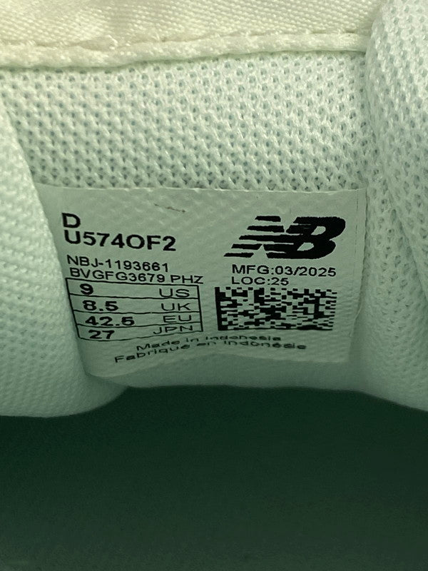 【中古美品】【メンズ】 NEW BALANCE ニューバランス U574OF2 スニーカー メンズ シューズ 靴 スエード メッシュアッパー 163-251218-em-40-min サイズ：27.0cm カラー：オフホワイト 万代Net店