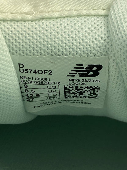 【中古美品】【メンズ】 NEW BALANCE ニューバランス U574OF2 スニーカー メンズ シューズ 靴 スエード メッシュアッパー 163-251218-em-40-min サイズ：27.0cm カラー：オフホワイト 万代Net店