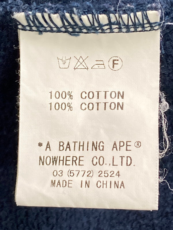 【現状渡し品】【メンズ】 A BATHING APE アベイシングエイプ GENERAL MADE COTTON STADIUM JACKET コットン スタジアム ジャケット スタジャン アウター 142-251219-yn-02-min サイズ：M カラー：ネイビー 万代Net店