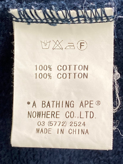 【現状渡し品】【メンズ】 A BATHING APE アベイシングエイプ GENERAL MADE COTTON STADIUM JACKET コットン スタジアム ジャケット スタジャン アウター 142-251219-yn-02-min サイズ：M カラー：ネイビー 万代Net店