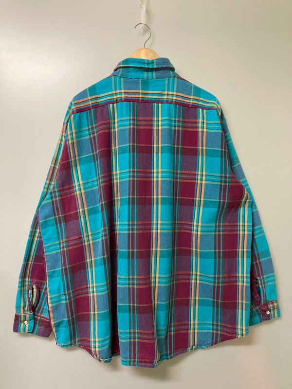 【現状渡し品】【メンズ】 FIVE BROTHER ファイブブラザー 90S FLANNEL SHIRT フランネルシャツ トップス 146-251222-zi-14-min サイズ：3XL カラー：ブルー/レッド系/イエロー/チェック柄 万代Net店